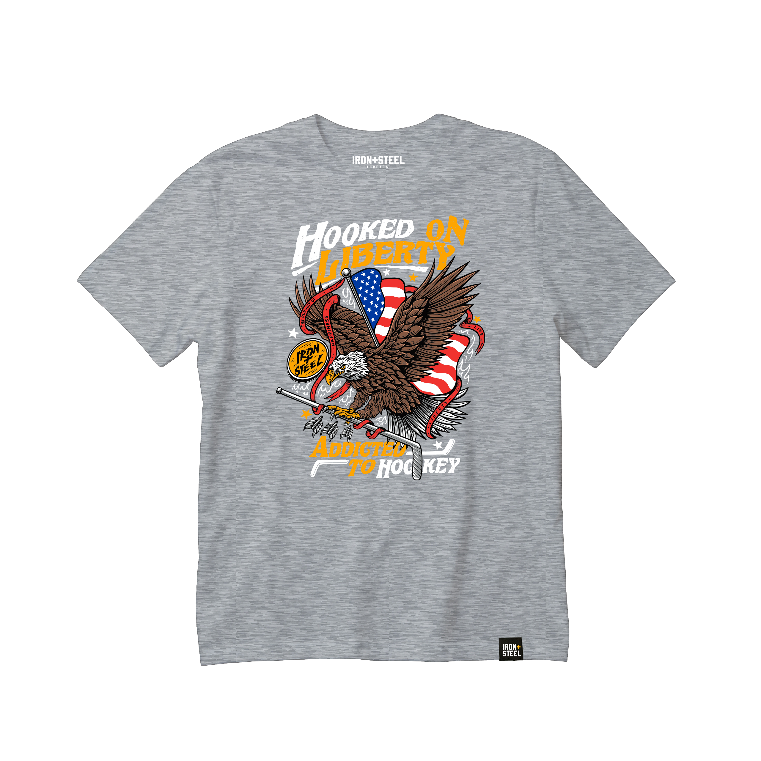 Hooked on Freedom Hockey Tee