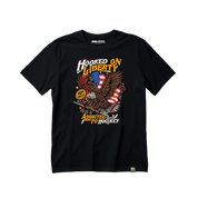 Hooked on Freedom Hockey Tee