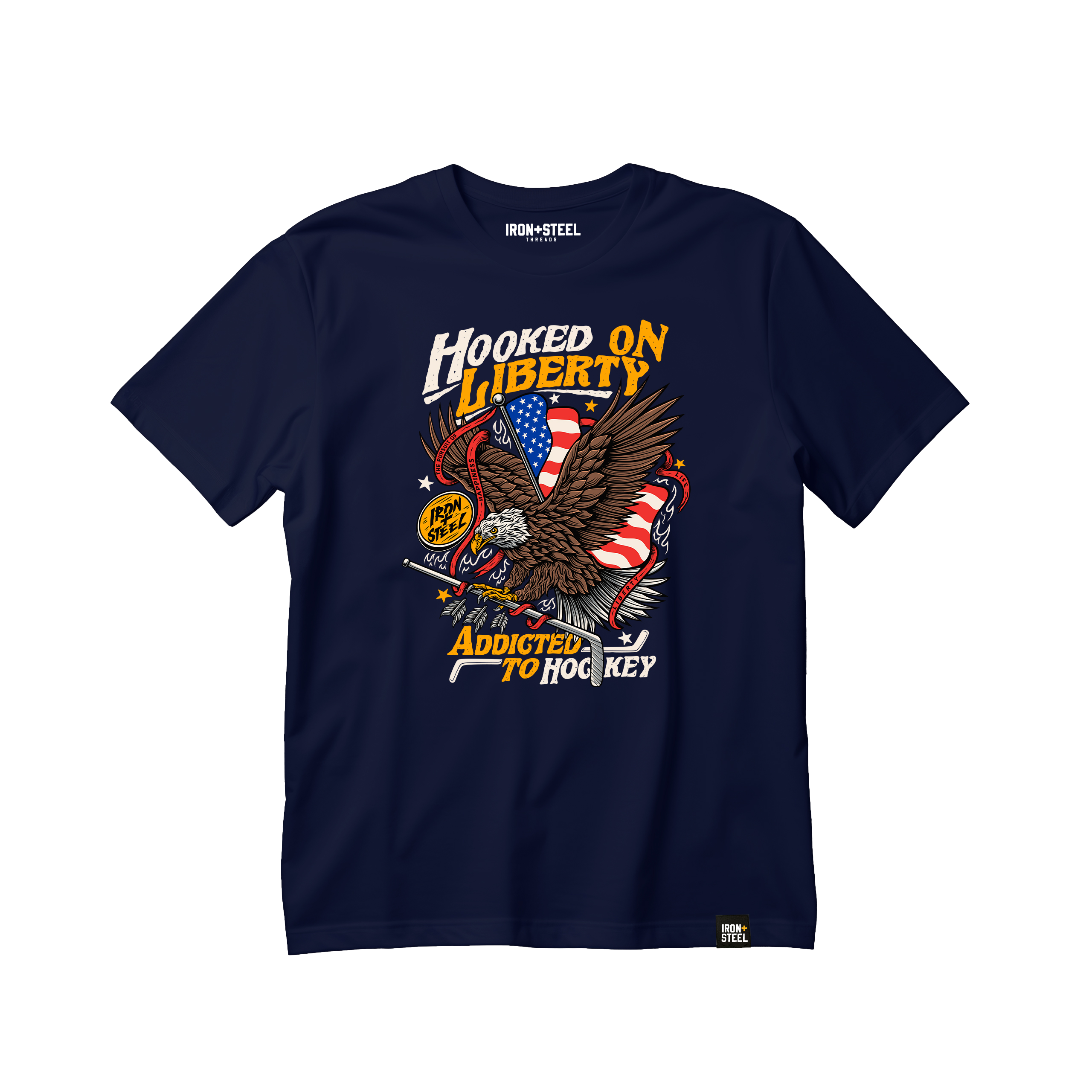 Hooked on Freedom Hockey Tee