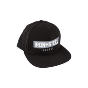 Iron+Steel Plate Snapback Hat - Black