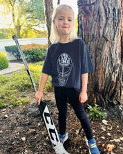 The Last Line Goalie Helmet Hockey Kids Tee