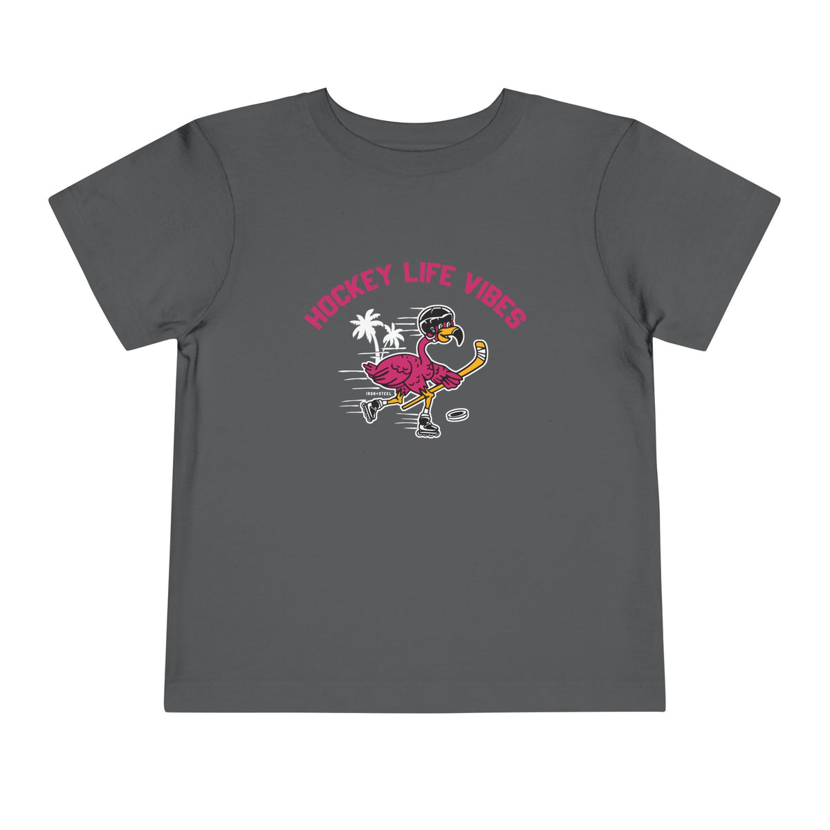 Inline Hockey Vibes Flamingo Toddler Tee, front