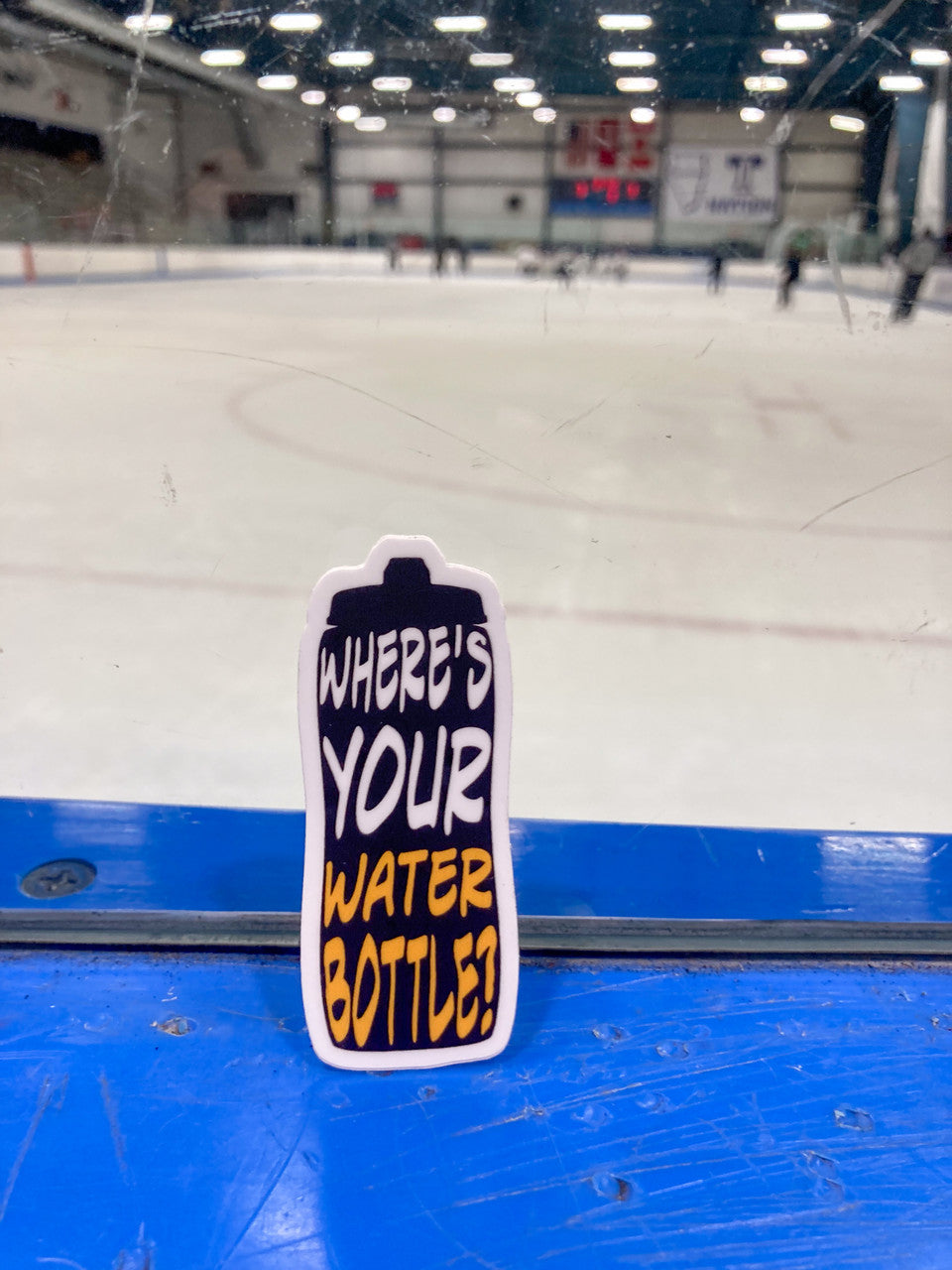 Where's Your Water Bottle Hockey Sticker