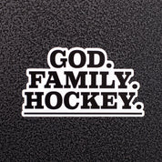 God Family Hockey Car Magnet