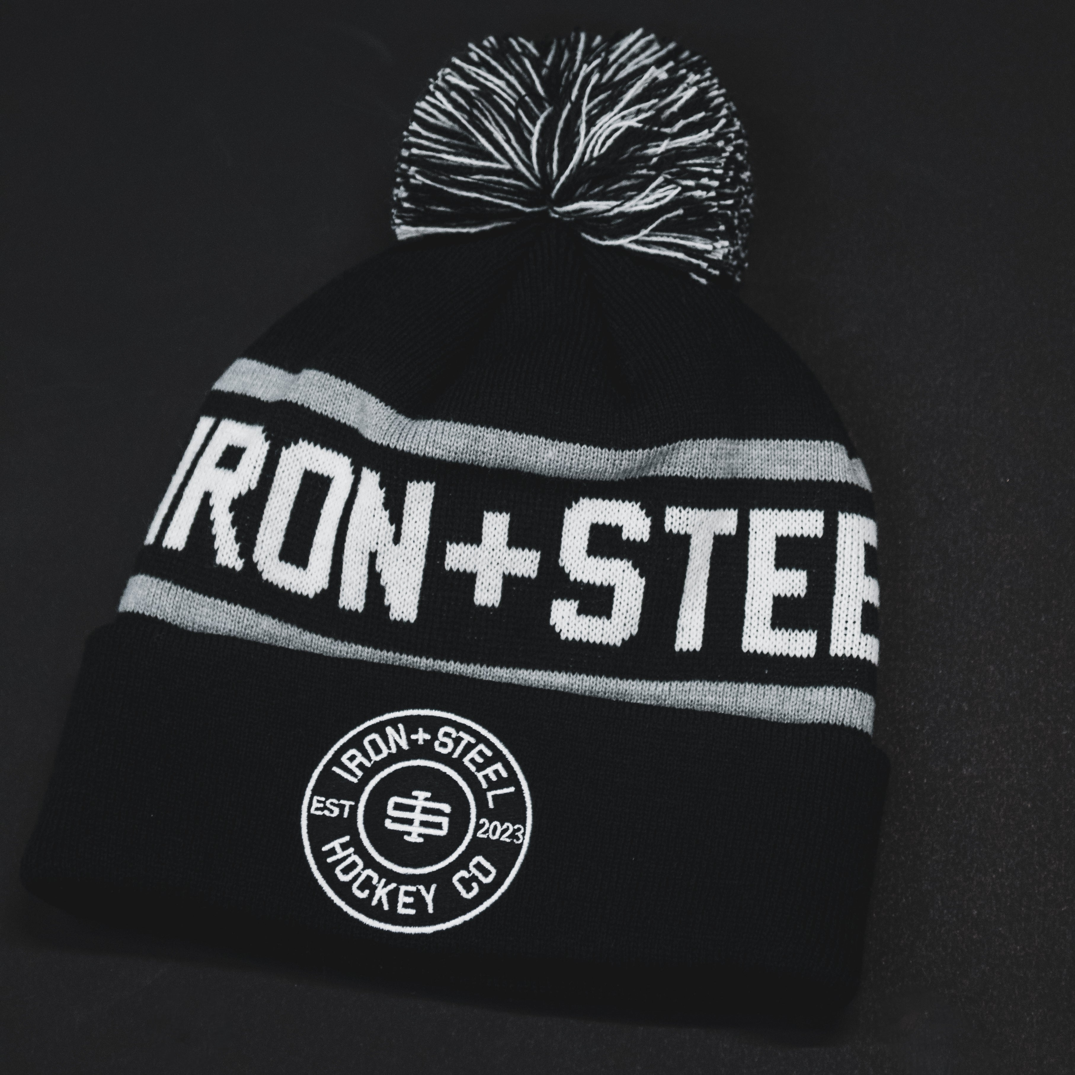 Iron+Steel Hockey Pom Beanie