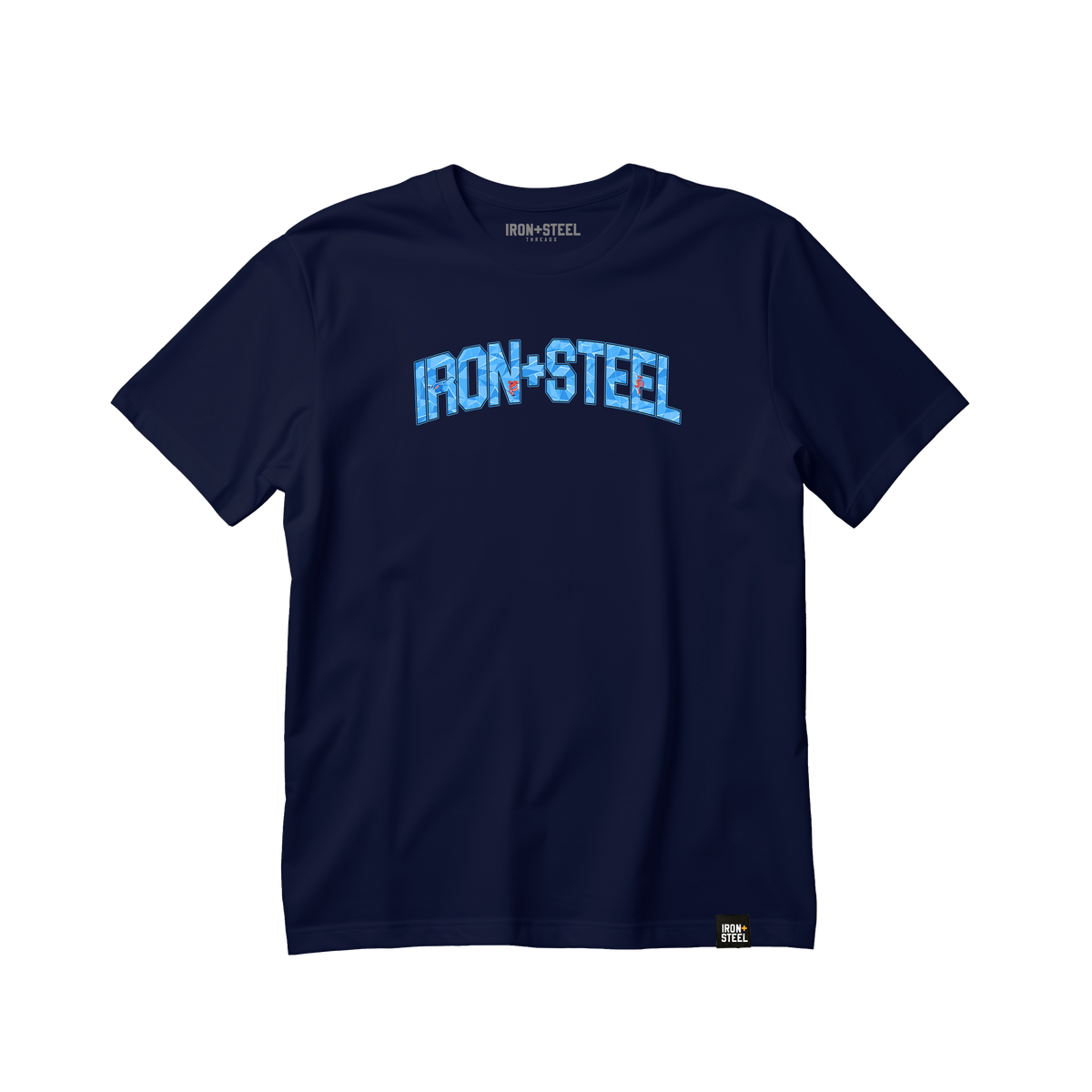 Ice Iron+Steel Hockey Tee in navy, front
