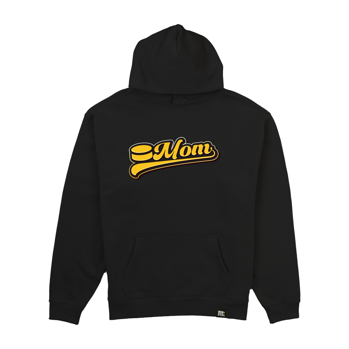 Hockey Mom Script Puck Midweight Hoodie