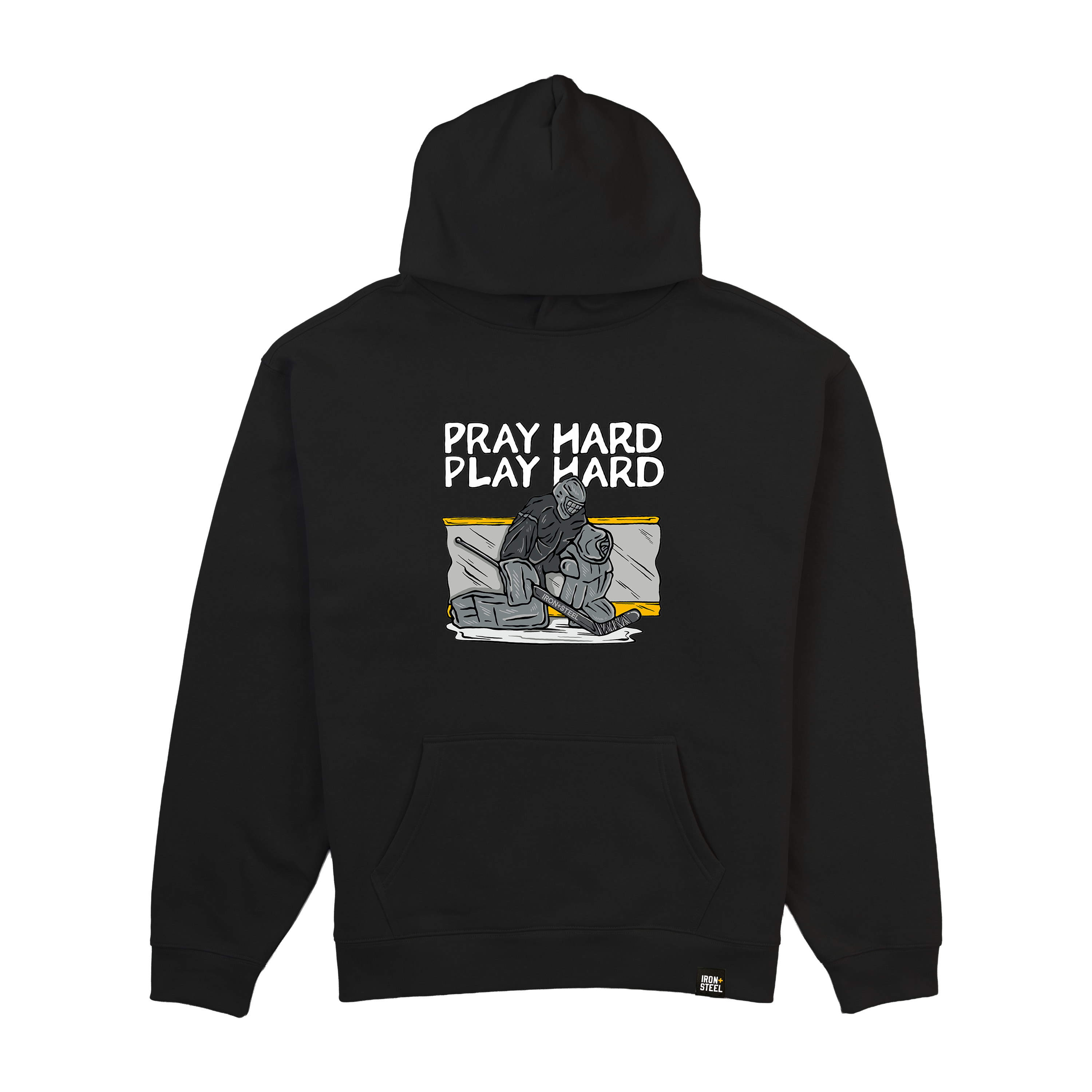 Goalie Pray Hard Play Hard Midweight Hoodie
