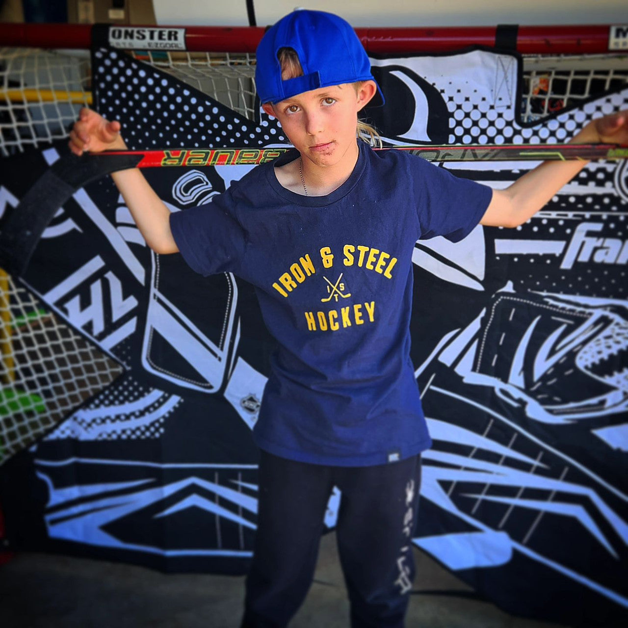 Iron & Steel Hockey USA Made Kids T-Shirt
