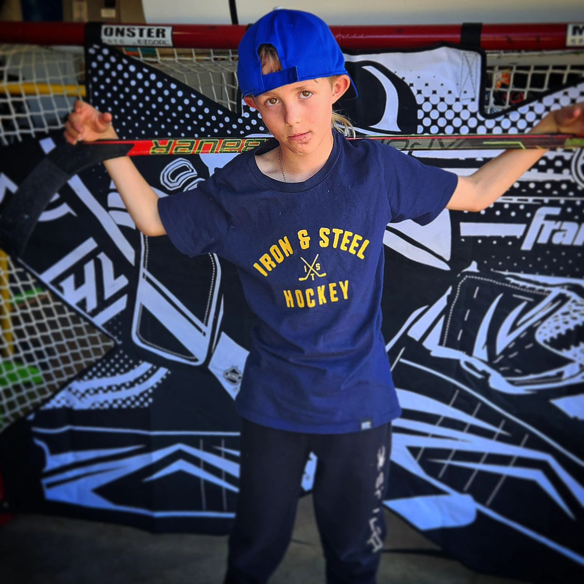 Iron & Steel Hockey USA Made Kids T-Shirt