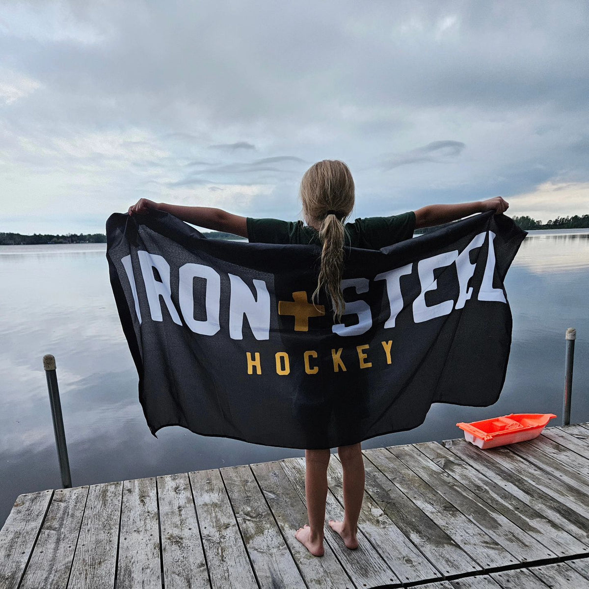 Iron+Steel Hockey Flag, front