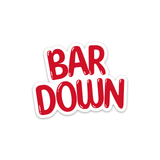 Bar Down Hockey Sticker