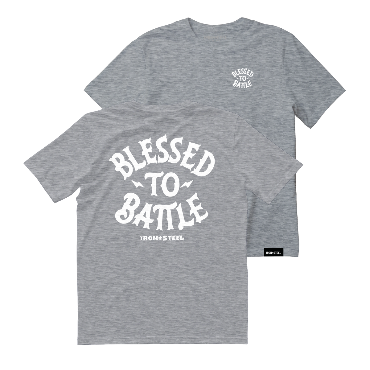 Blessed to Battle Hockey Tee – Grey