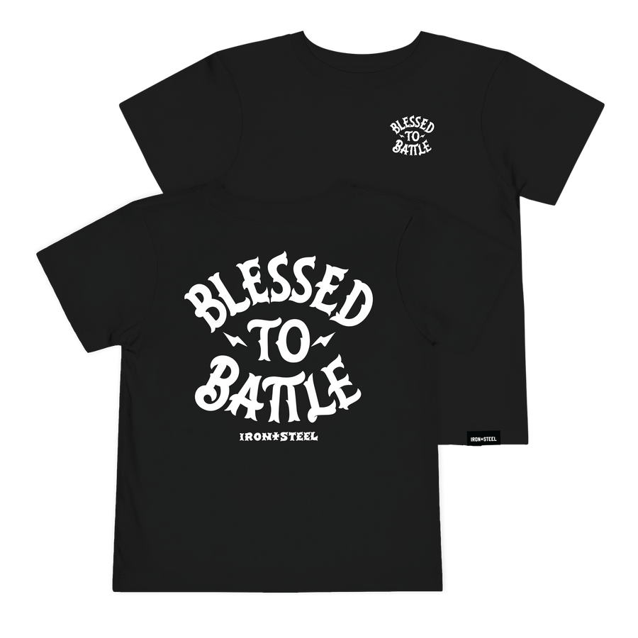 Blessed to Battle Hockey Toddler Tee – Black