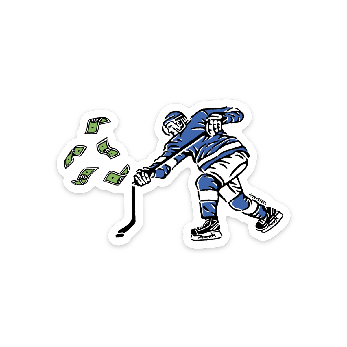 Broken Hockey Stick Sticker