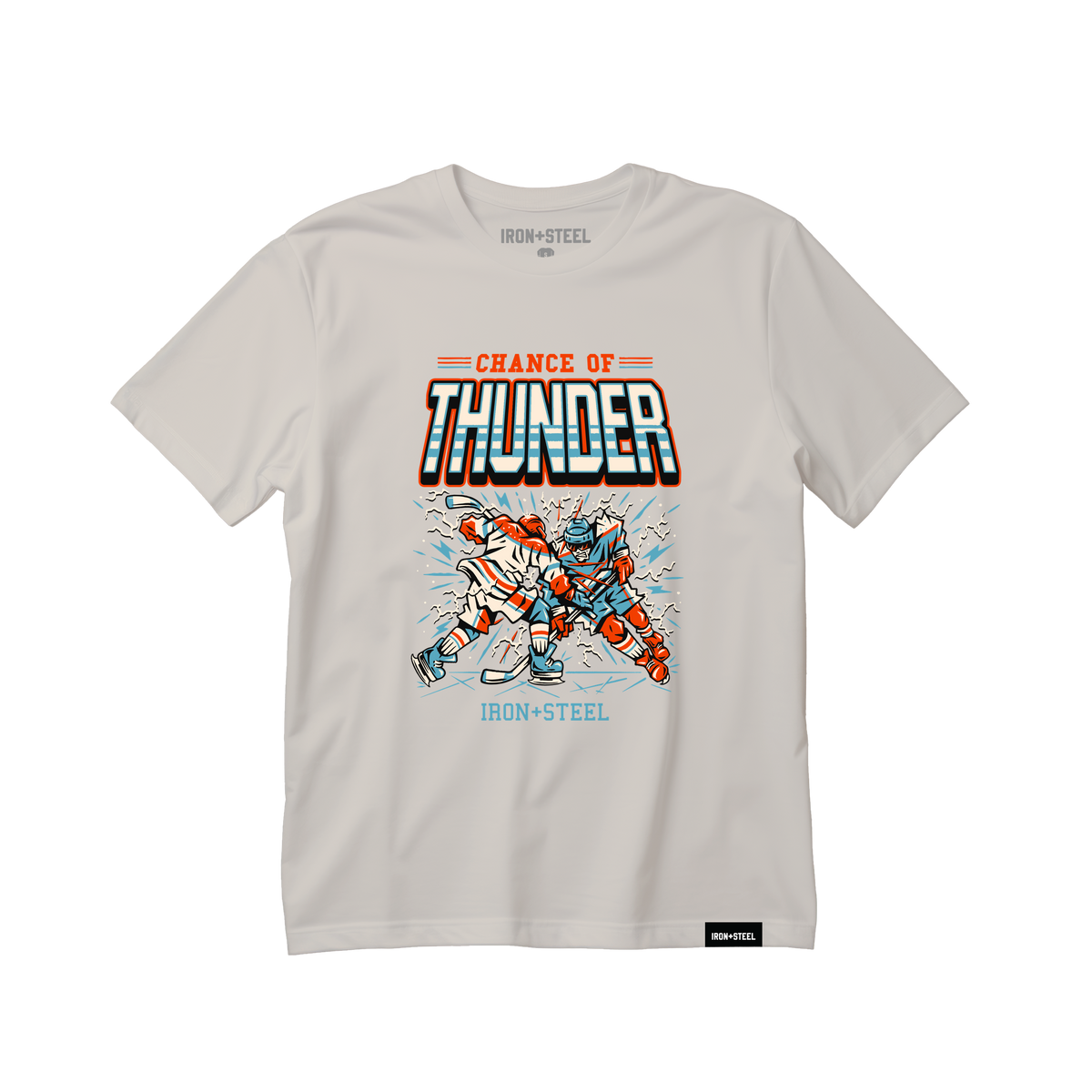 Chance Of Thunder Hockey Tee in bone