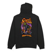 Count Puckula Hockey Midweight Hoodie in black, back print