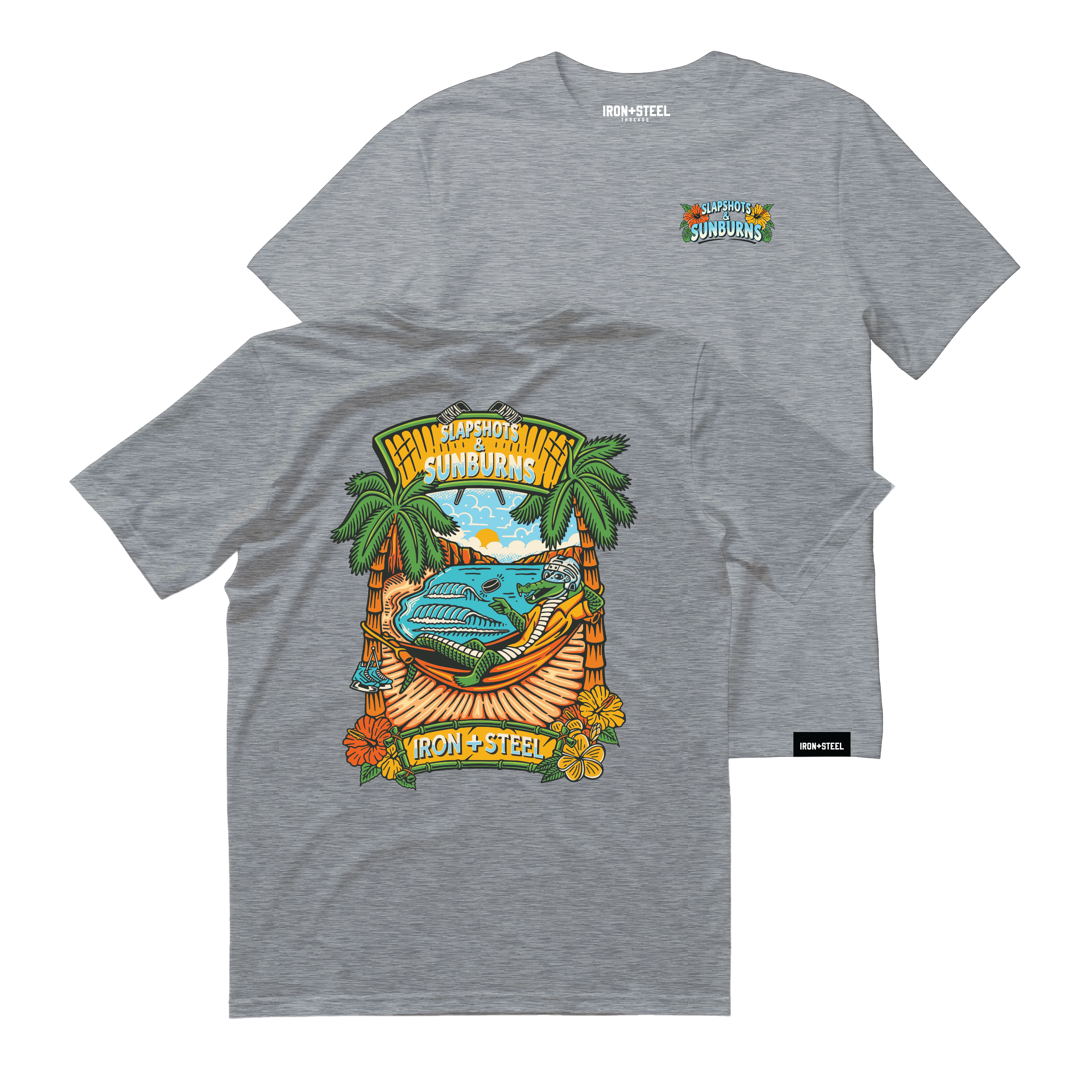 Slapshots and Sunburns Hockey Tee