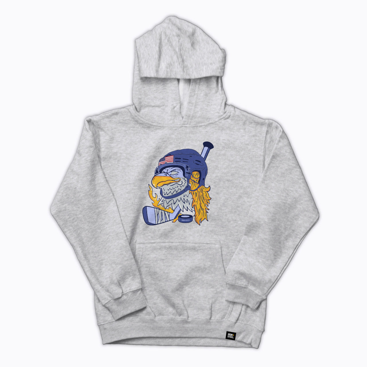 USA Bald Eagle Mullet Kids Fleece Hoodie