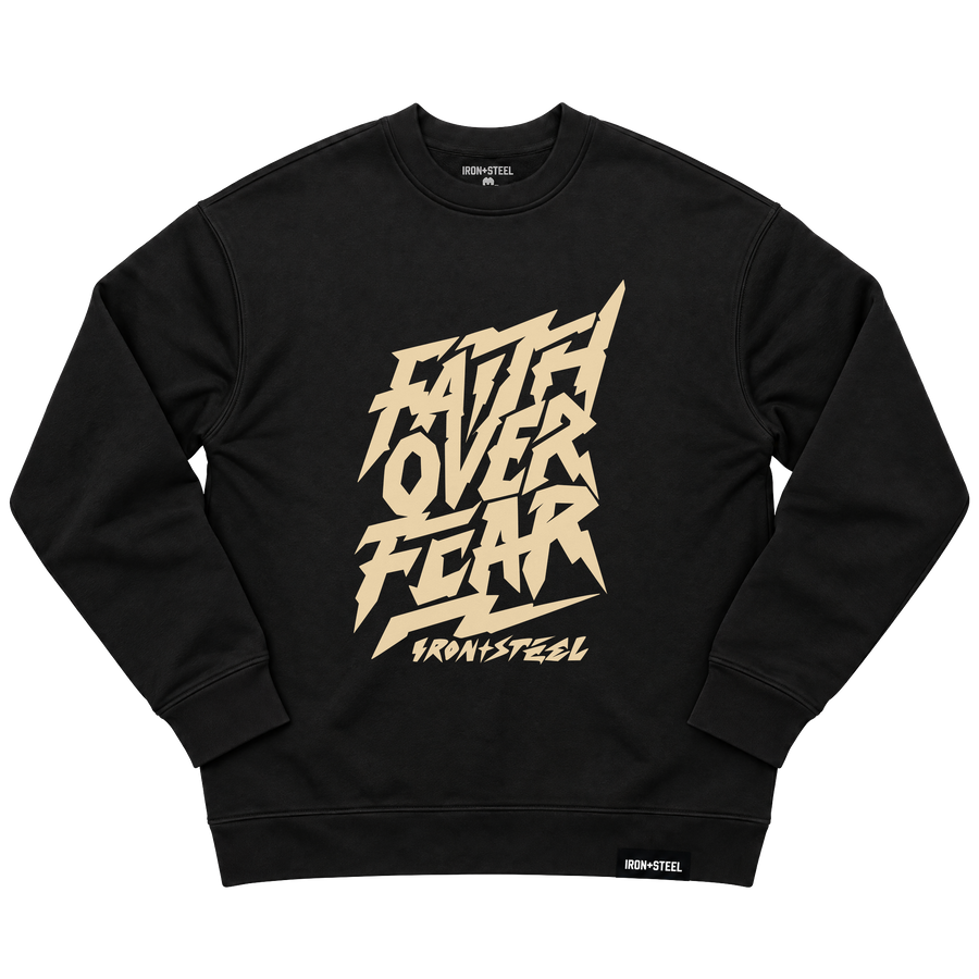 Faith Over Fear Hockey Sweatshirt – Black