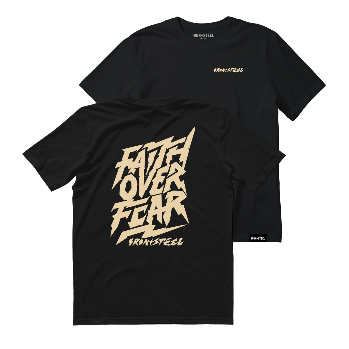 Faith Over Fear Hockey Tee – Black