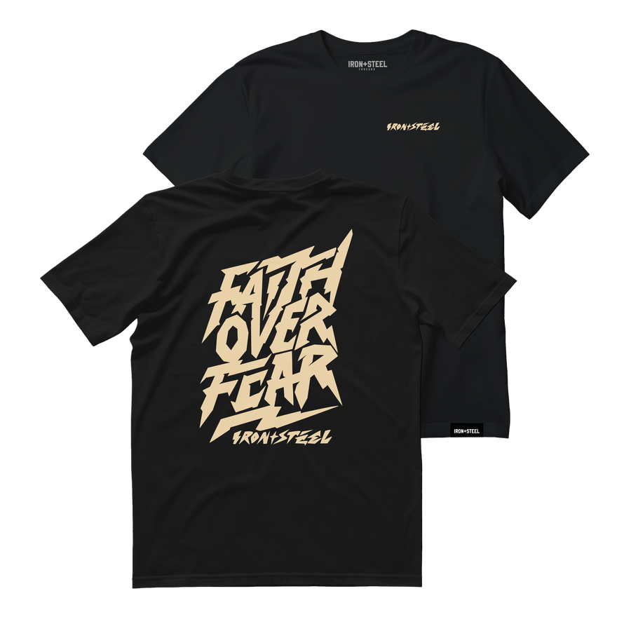 Faith Over Fear Hockey Tee – Black