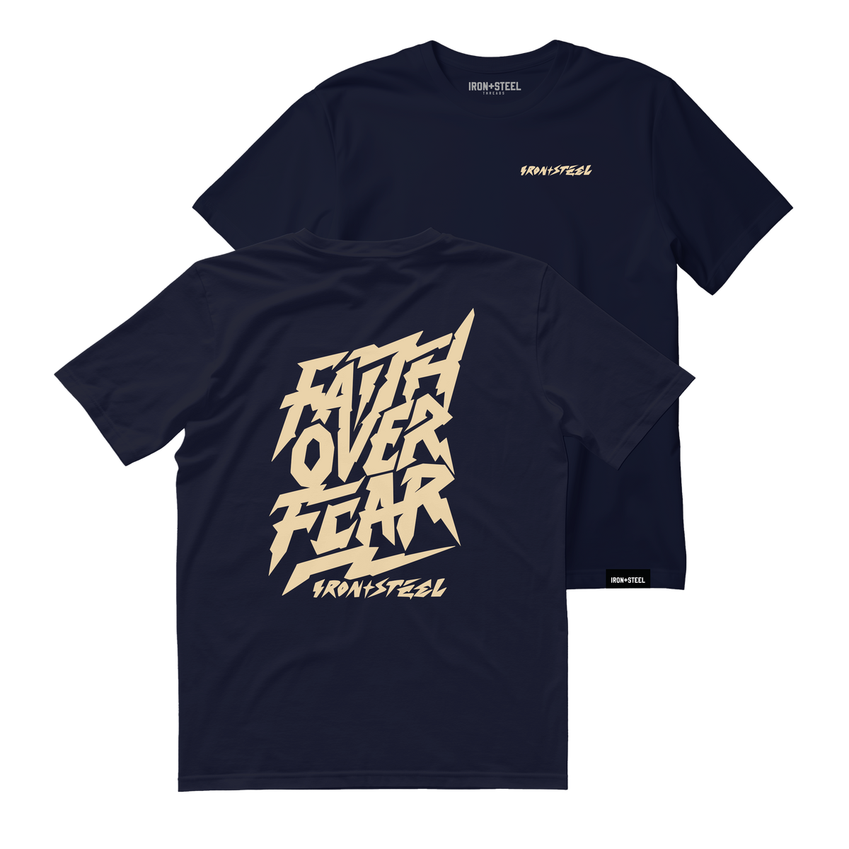 Faith Over Fear Hockey Tee – Navy