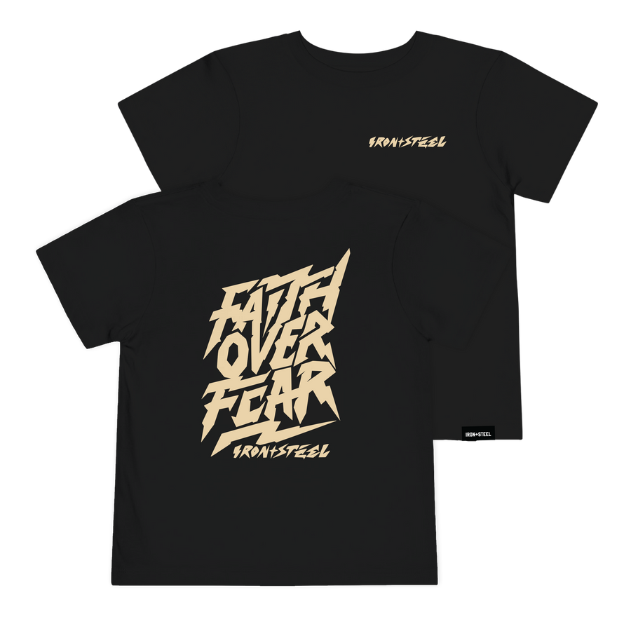 Faith Over Fear Hockey Toddler Tee – Black