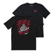 First One In Last One Out Hockey Tee