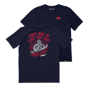 First One In Last One Out Hockey Tee