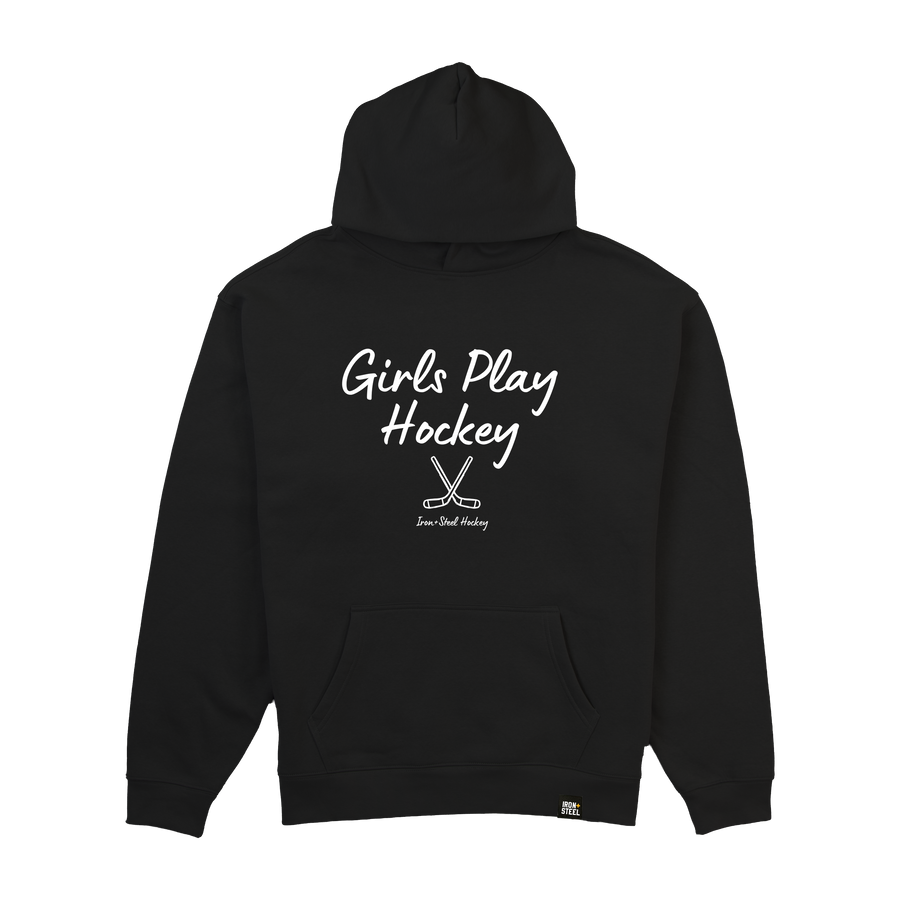 Girls Play Hockey Midweight Hoodie