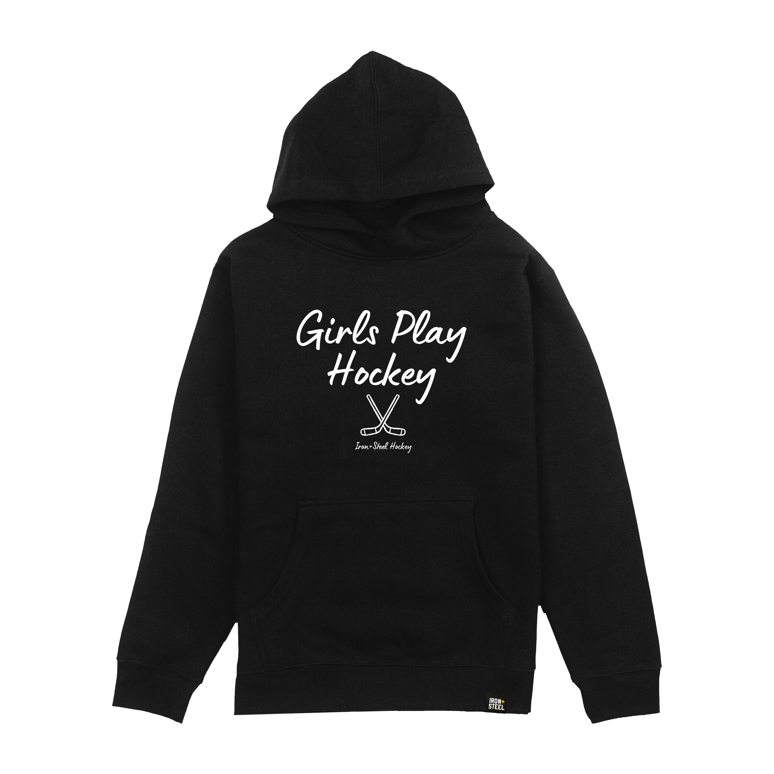 Girls Play Hockey Youth Hoodie