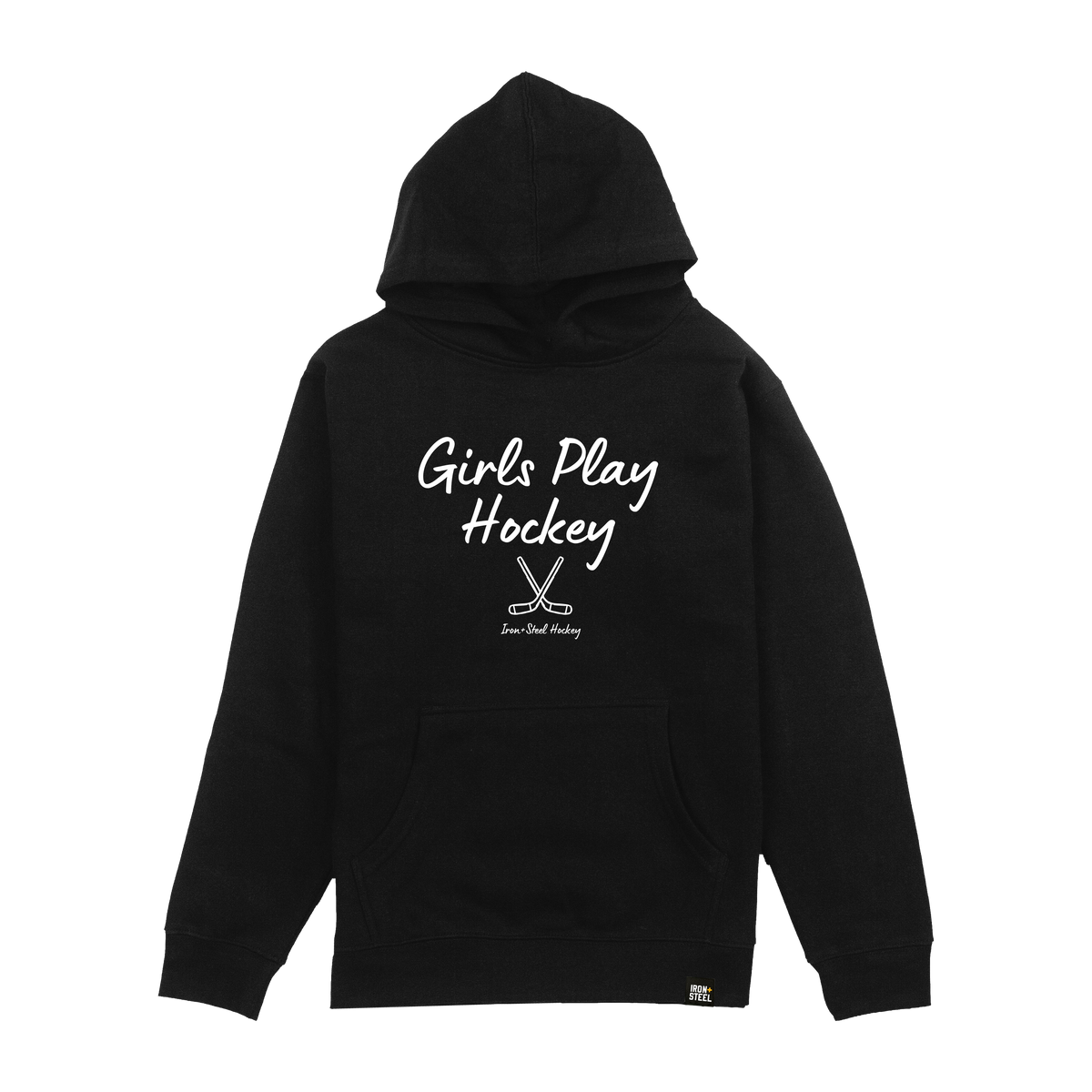 Girls Play Hockey Youth Hoodie