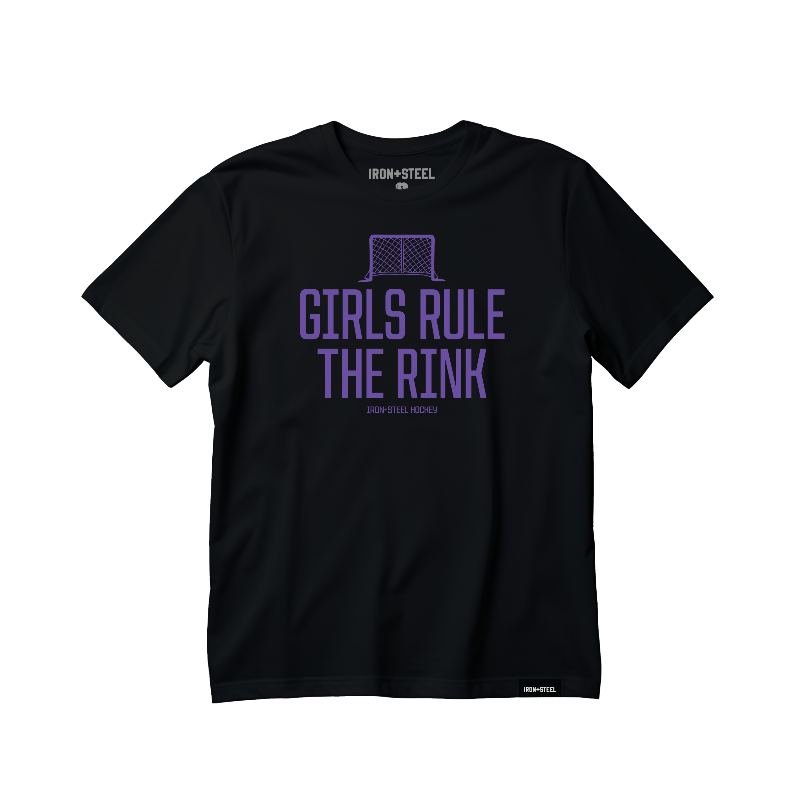 Girls Rule The Rink Hockey Tee