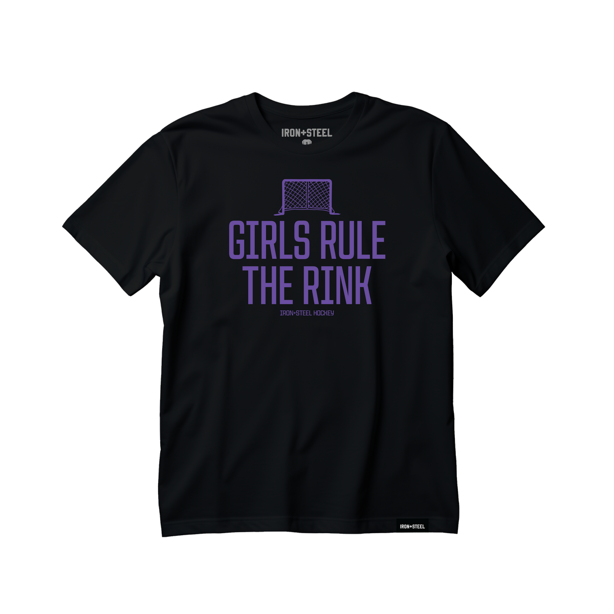 Girls Rule The Rink Hockey Tee
