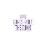 Girls Rule The Rink Hockey Sticker