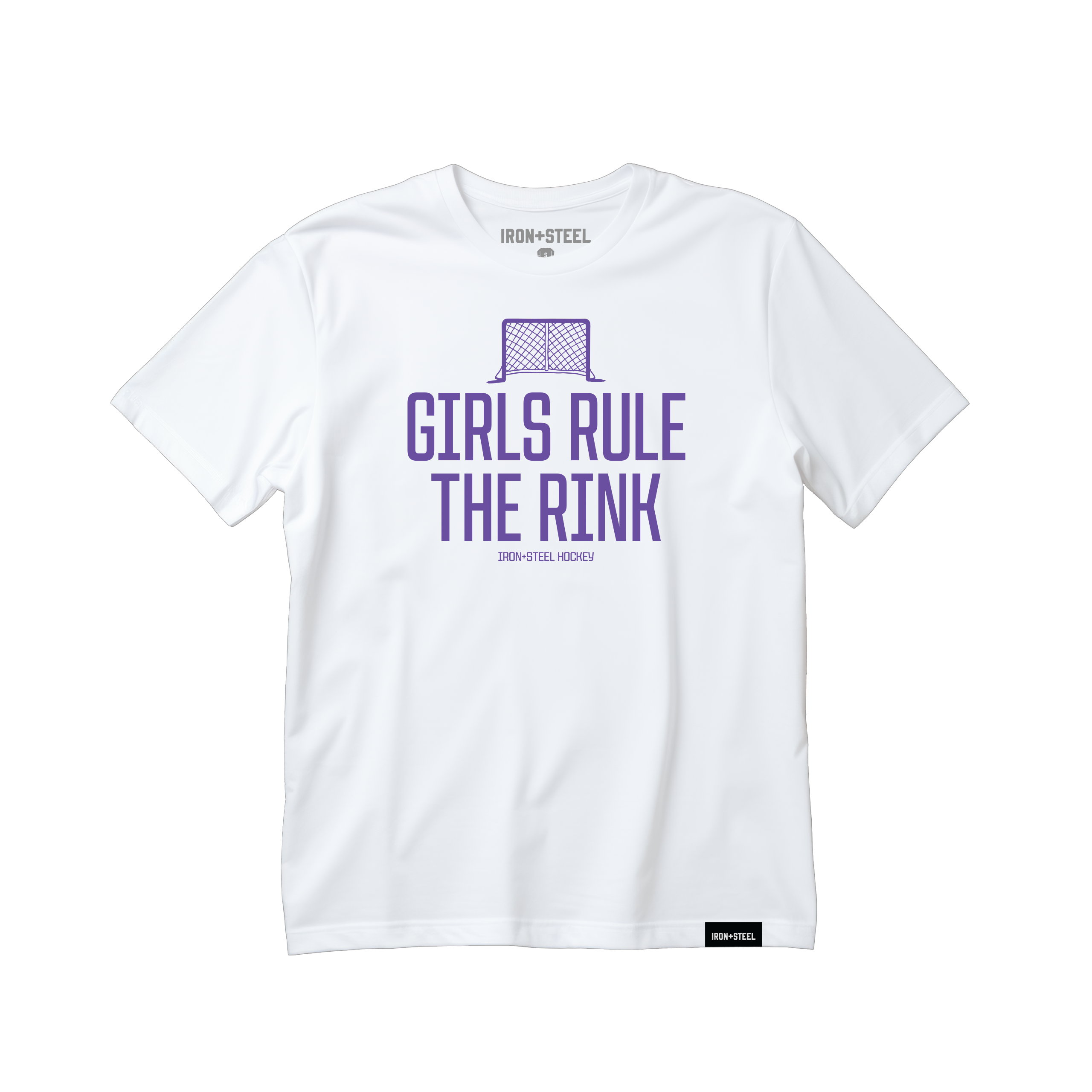 Girls Rule The Rink Hockey Tee