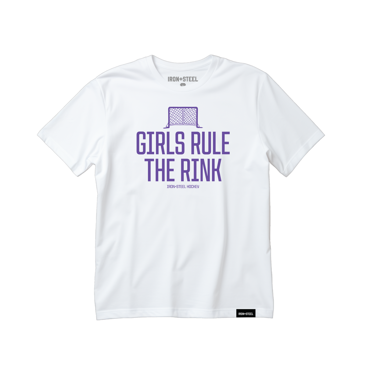Girls Rule The Rink Hockey Tee