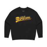 Hockey Mom Script Puck Women's Crew