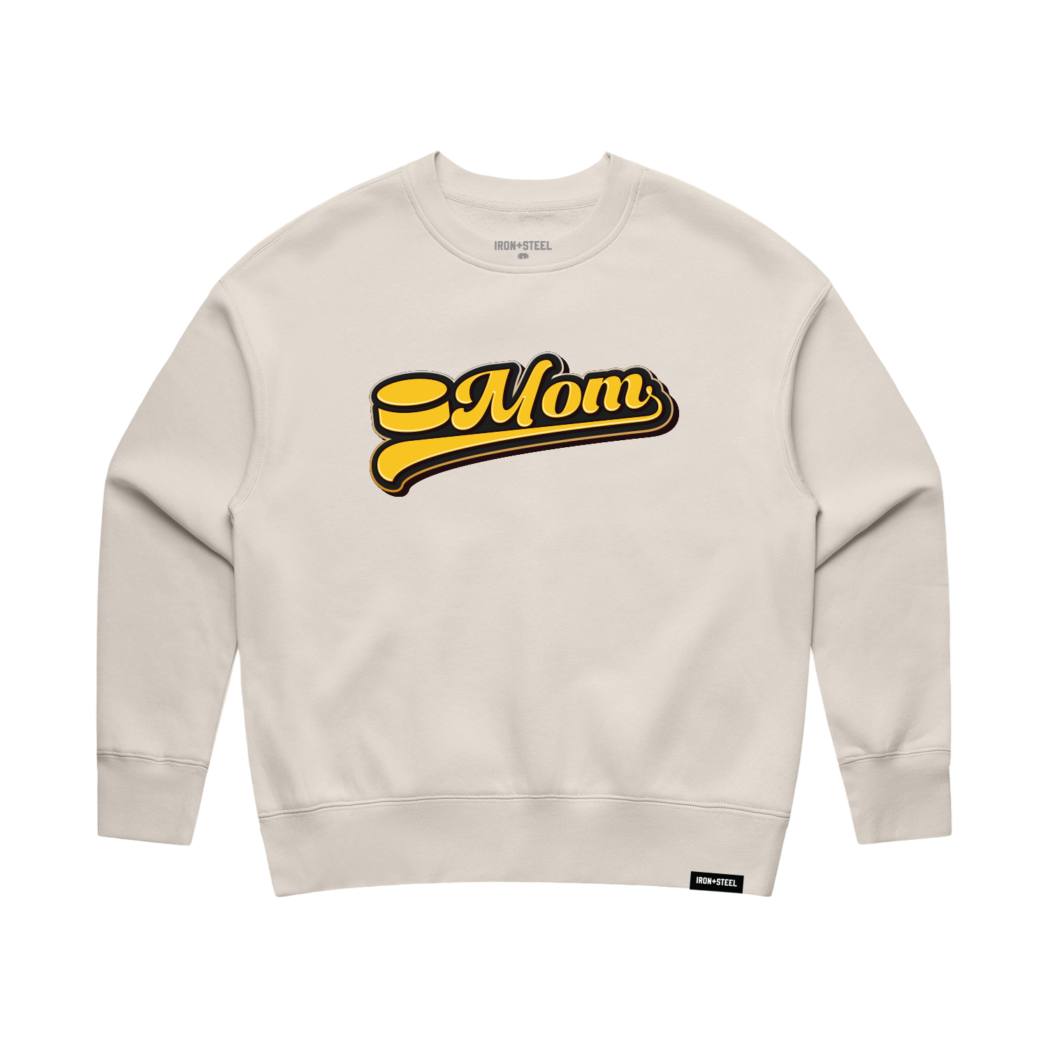 Hockey Mom Script Puck Women's Crew