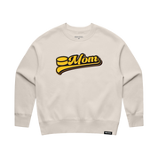 Hockey Mom Script Puck Women's Crew