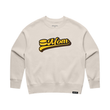 Hockey Mom Script Puck Women's Crew