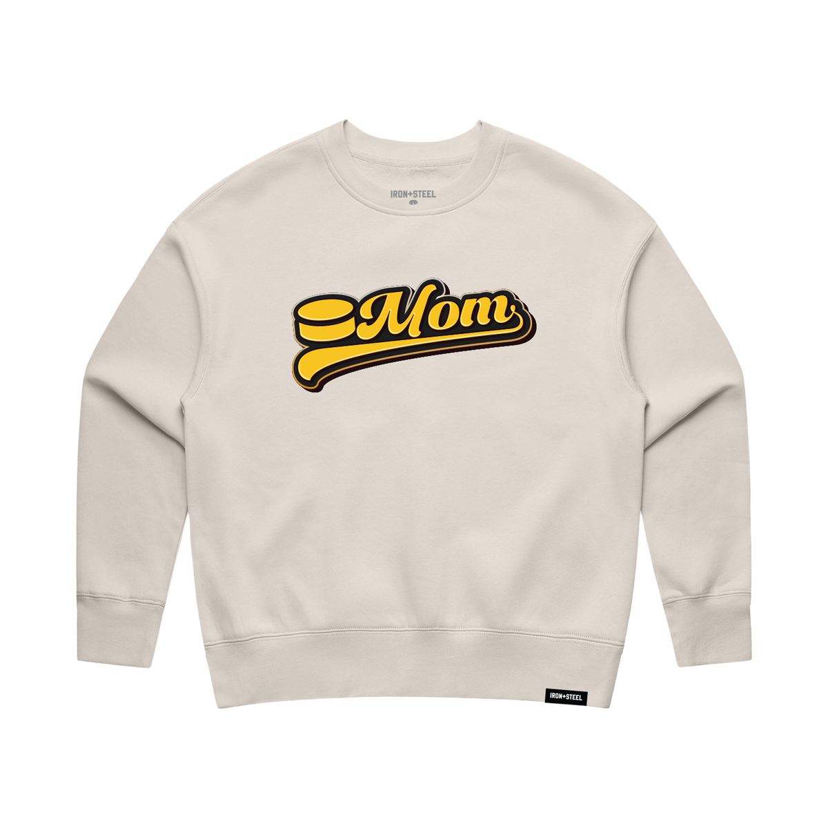 Hockey Mom Script Puck Women's Crew