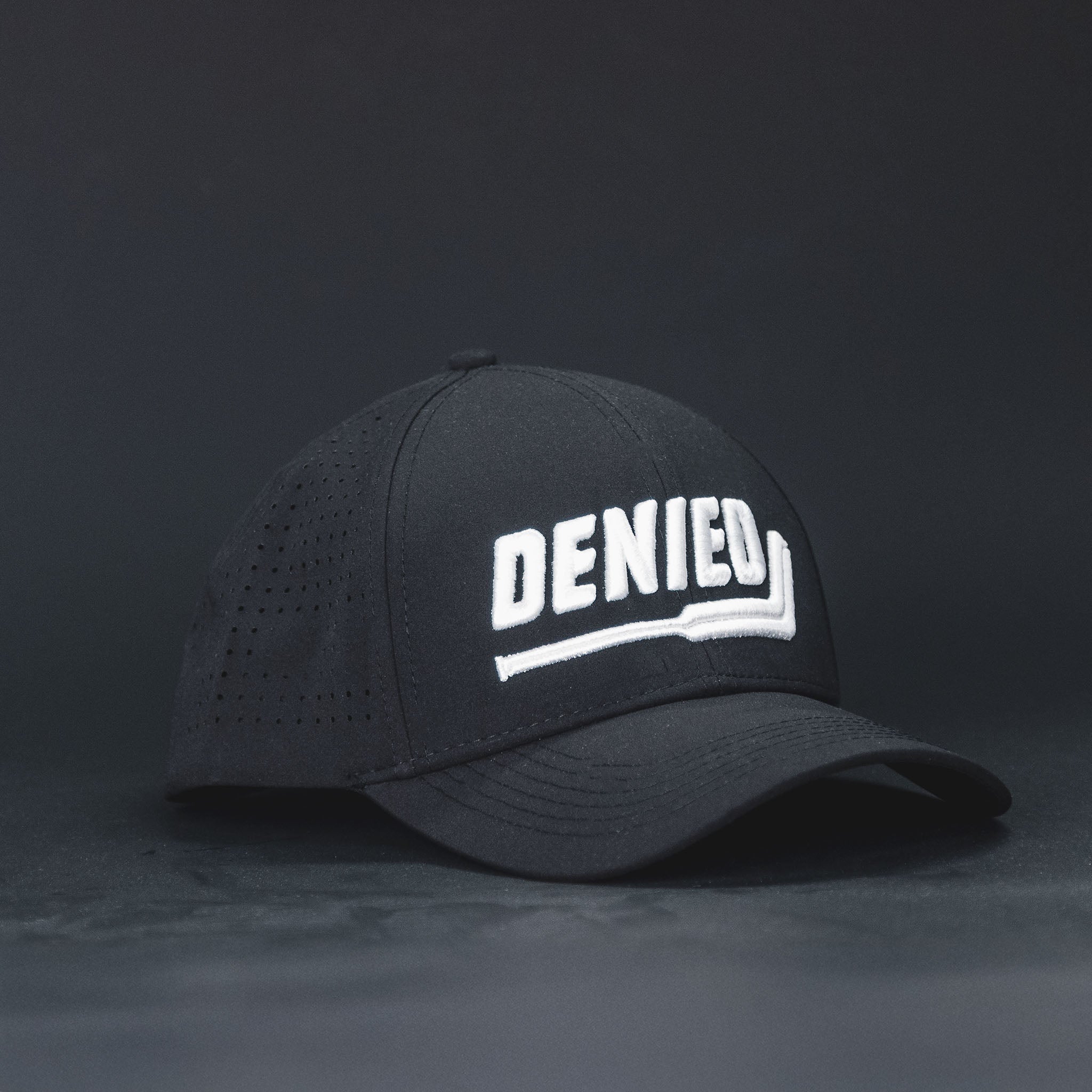 Denied Hockey Goalie Snapback Hat - Black/White