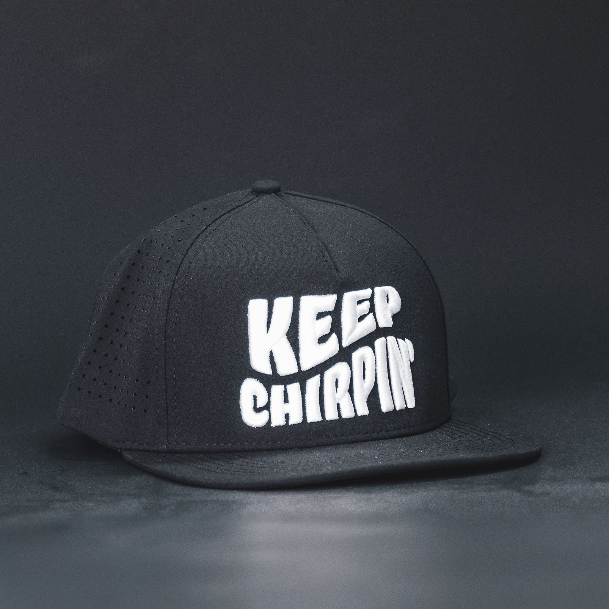 Keep Chirpin Hockey Snapback Hat - Black/White