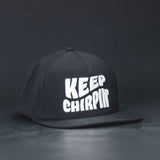 Keep Chirpin Hockey Snapback Hat - Black/White
