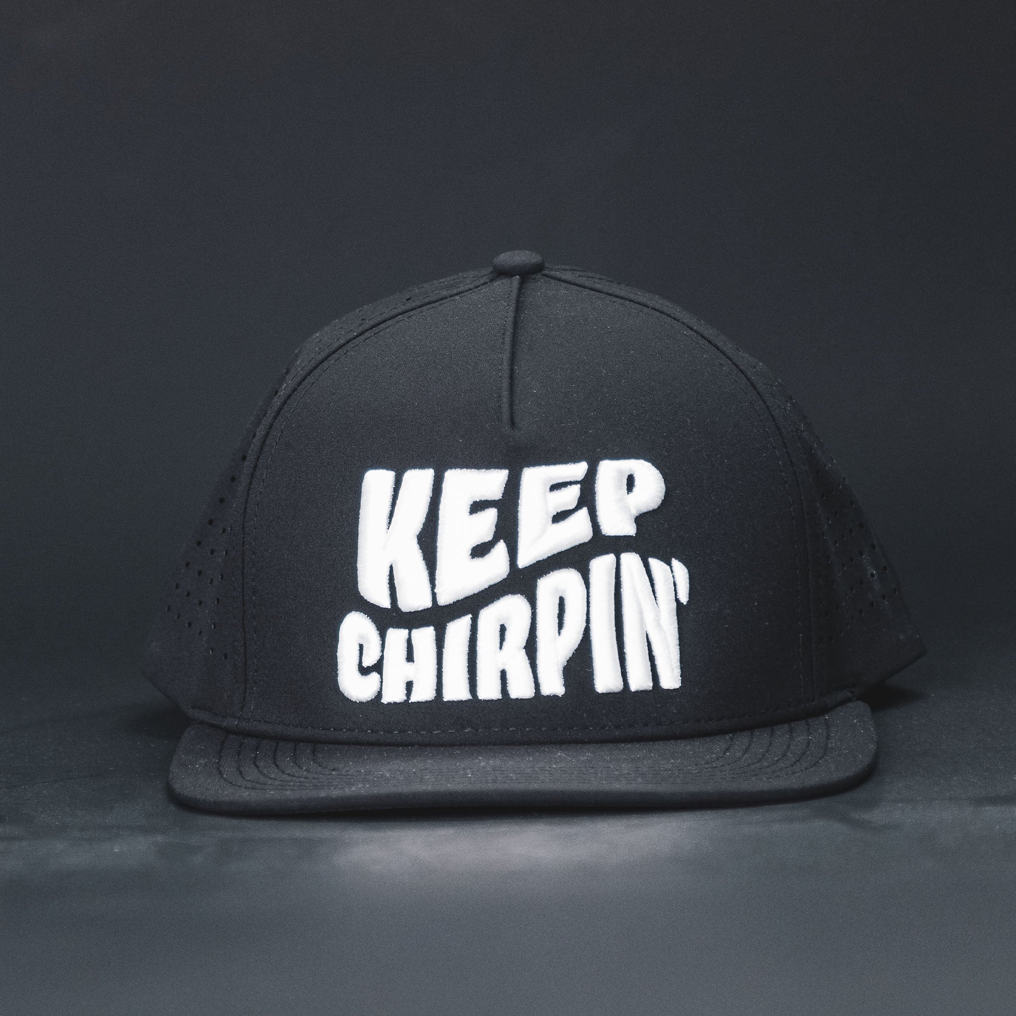 Keep Chirpin Hockey Snapback Hat - Black/White