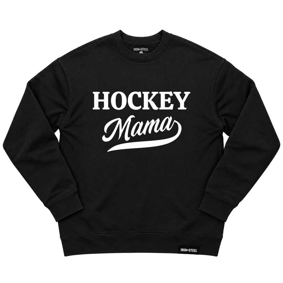 Hockey Mama Sweatshirt in black, front