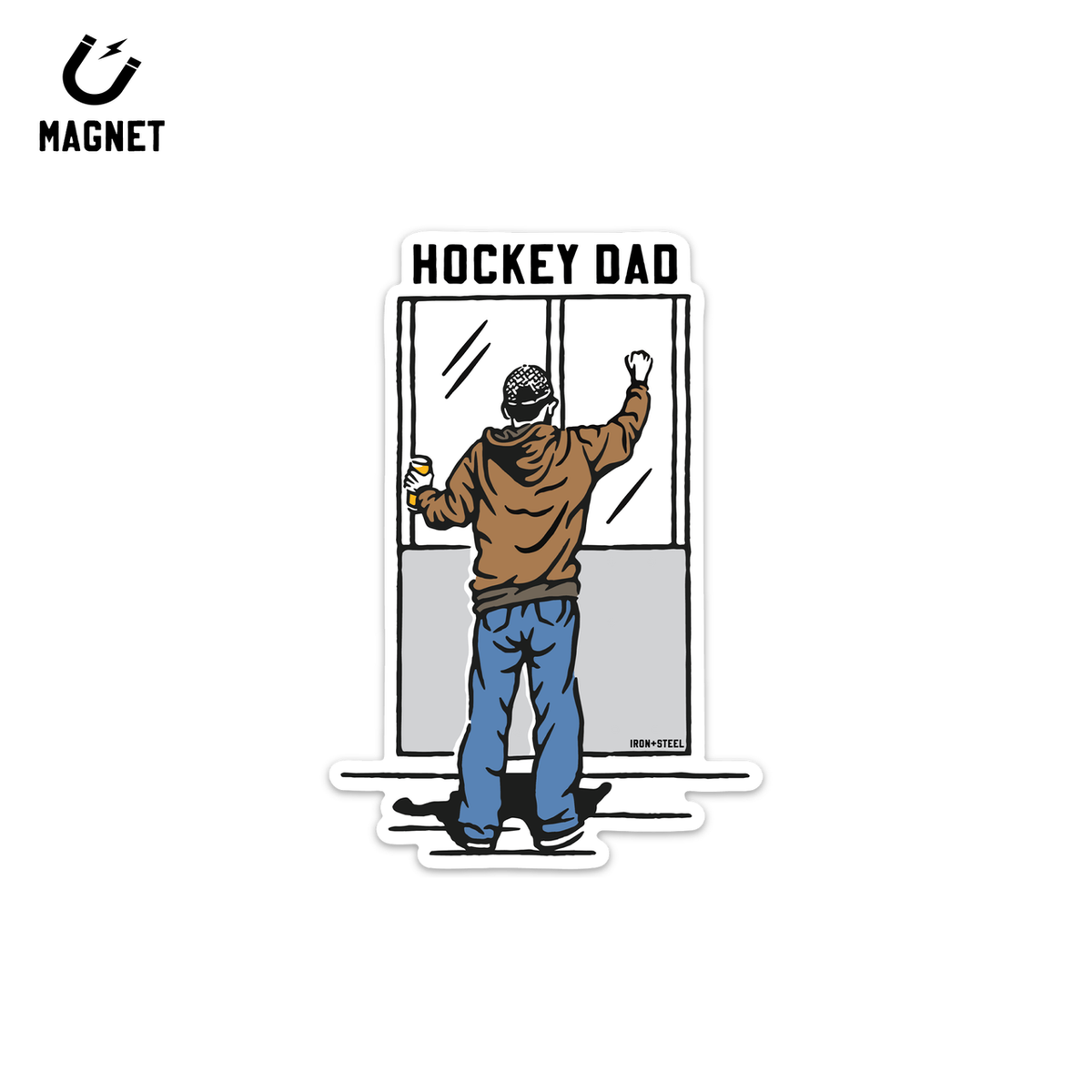 Hockey Dad Car Magnet