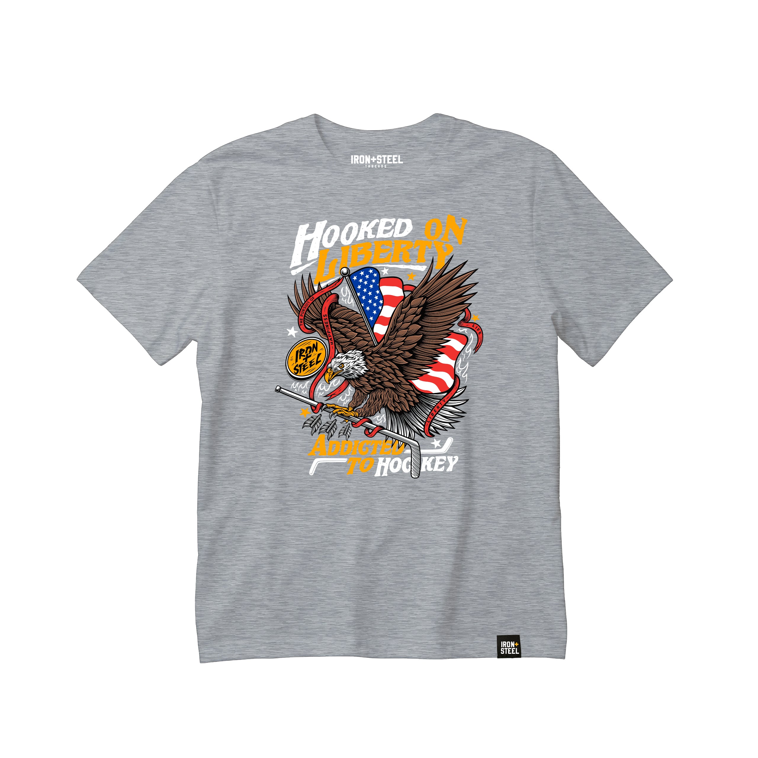 Hooked on Freedom Hockey Tee
